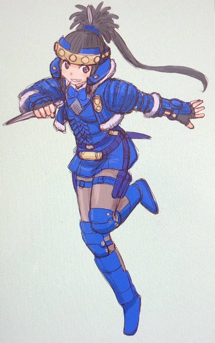 風のシズカ。失敗ばかりの出来ない子の印象が強かったけど、配信で見たら初登場時は割と出来る子でした。細かいディテールが多いのになぜかネットに画像が少なく詳細がわからなかったので配信をよく見て続きを描こう。 