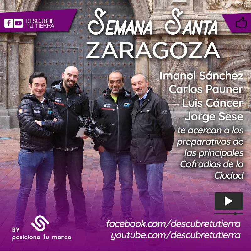 descubretierra's tweet photo. 💥 #ESTRENO💥 ESTE JUEVES 7 DE ABRIL NO TE PIERDAS EL #AUDIOVISUAL SOBRE LOS PREPARATIVOS DE LA SEMANA SANTA DE #ZARAGOZA 

@CarlosPauner @imanolsanchez @RotondaZaragoza @Jorge_Sese se adentran en las principales cofradías de la ciudad. https://t.co/KGXEI6xMRU