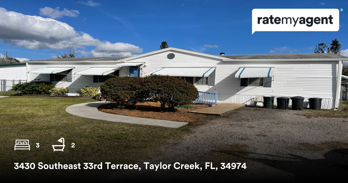 Alex_listings's tweet photo. 3 🛏 2 🛀 
📍 3430 Southeast 33rd Terrace, Taylor Creek, FL, 34974

My latest sale on #ratemyagent
https://t.co/wbZqY9EDNm https://t.co/qJG2pNxF1W
