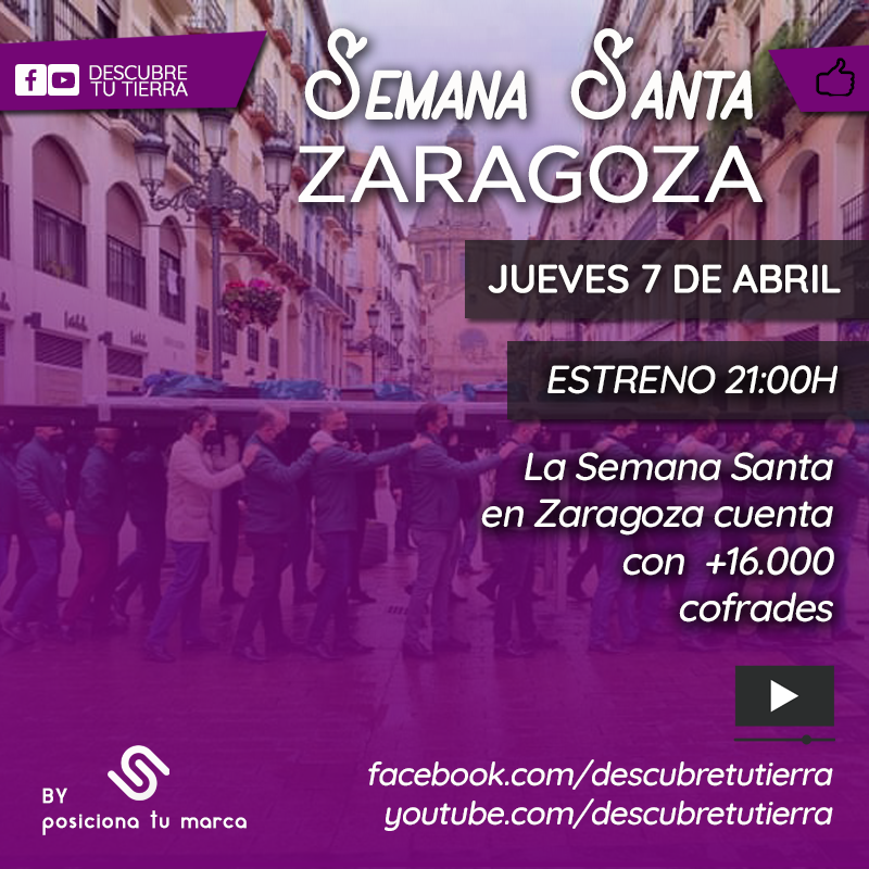 descubretierra's tweet photo. 💥 #ESTRENO💥 ESTE JUEVES 7 DE ABRIL NO TE PIERDAS EL #AUDIOVISUAL SOBRE LOS PREPARATIVOS DE LA SEMANA SANTA DE #ZARAGOZA 

@CarlosPauner @imanolsanchez @RotondaZaragoza @Jorge_Sese se adentran en las principales cofradías de la ciudad. https://t.co/KGXEI6xMRU