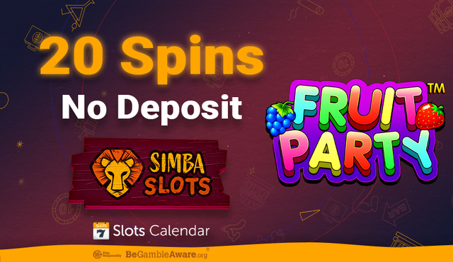 SlotsCalendar's tweet photo. 🥳 Summer is almost here, so the party season is officially open! 🍓 Why not let Fruit Party be the first one you attend to? Play this slot at Simba Slots Casino with 20 No Deposit Spins and see how much you can win: https://t.co/rOEJ4sXnuG 💸 #Bonusoftheday #SlotsCalendar https://t.co/fkKmB8IMYz