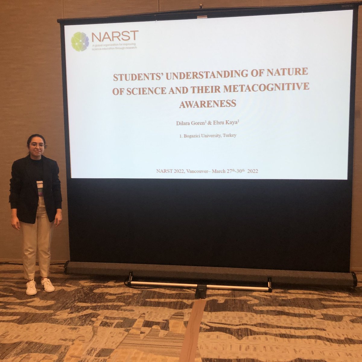 gorendilara's tweet photo. I was honoured to present part of my master thesis at #NARST2022 conference. I would like to thank for my co-author Prof. Ebru Kaya for her endless support. It was so inspiring and encouraging to meet with the reseach community ❤️ https://t.co/REj4QimpfU
