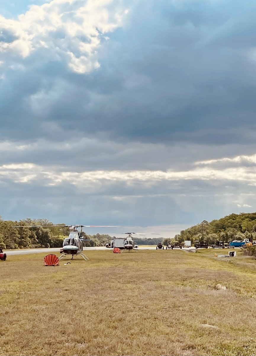 LarsFilson's tweet photo. The morning spool up from Big Cypress airfield, which is hosting the Interceptor fire’s helibase. #southflorida #fireseason22 https://t.co/nAqOzmIeDo