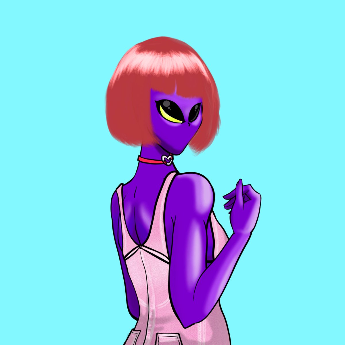 elleyern's tweet photo. Kongratulasiyon @GadisBoonga for winning an Alienette. 
Thank you for hopping on our Discord!

Airdropped Alienette #0028 to you. xoxox https://t.co/Q8Mze67k8m
