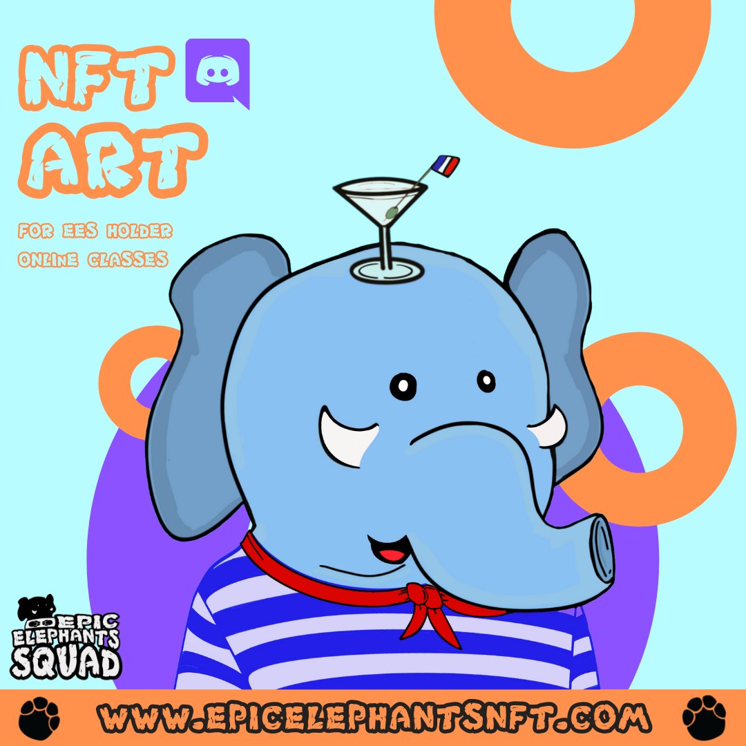 Epic Squad (๐๐ก) MINTING NOW ๐พ (@epicelephants) on Twitter photo Being an <a href="/EpicElephants/">Epic Squad (๐๐ก) MINTING NOW ๐พ</a> #NFT holder give you one of the perks and connecting with community.
๐Exclusive Educational Classes for EES Holders ๐
We are conducting Graphic Design and #nftart online classes made <a href="/barteuartist/">Barteu.eth</a> the #EES Team ๐๐.
Join us! #education #epicfollowepic Being an <a href="/EpicElephants/">Epic Squad (๐๐ก) MINTING NOW ๐พ</a> #NFT holder give you one of the perks and connecting with community.
๐Exclusive Educational Classes for EES Holders ๐
We are conducting Graphic Design and #nftart online classes made <a href="/barteuartist/">Barteu.eth</a> the #EES Team ๐๐.
Join us! #education #epicfollowepic