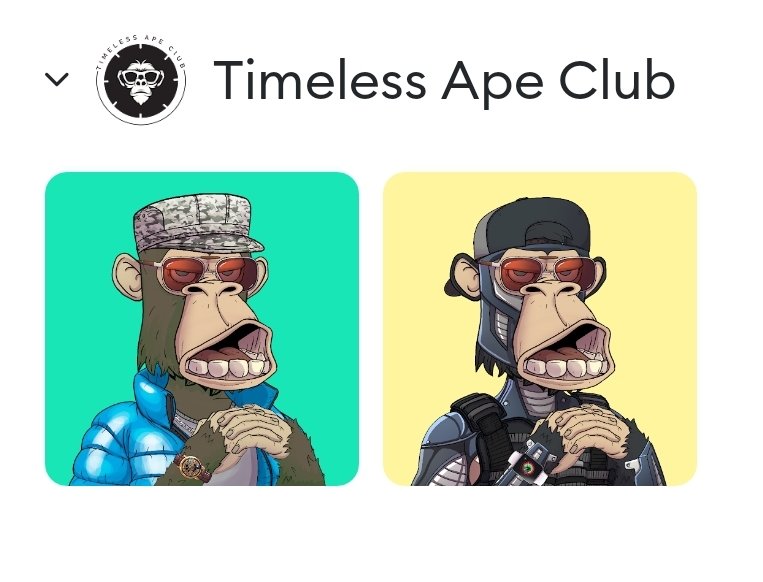MartaSanchezCal's tweet photo. @TimelessApeClub #timelessapeclub Look at my team!🔥🔥🔥🙌🙌🙌 https://t.co/VXso6gxpOu