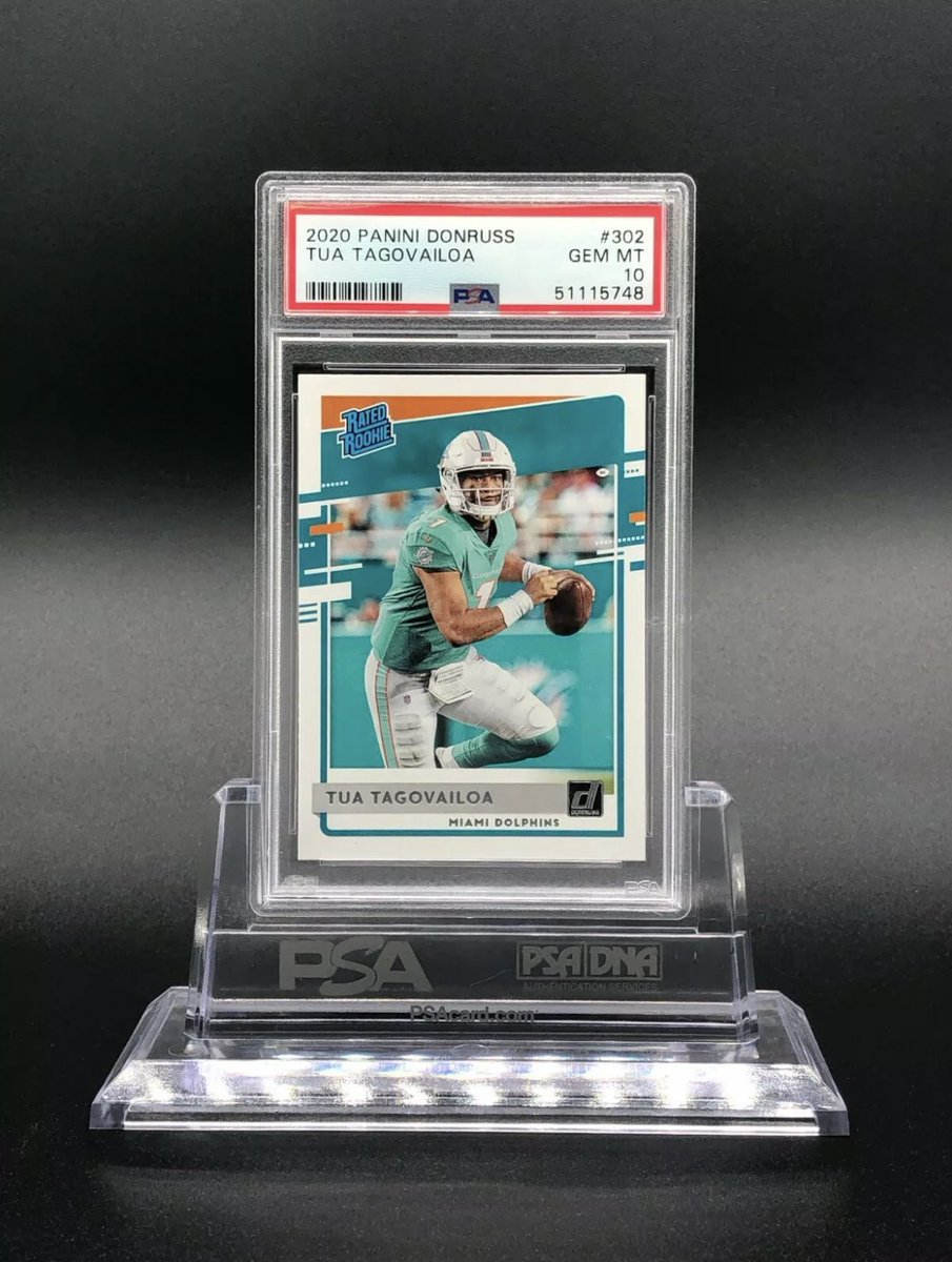 GarryGates's tweet photo. 🚨GIVEAWAY🚨

Fins fam + sports card collectors, I’m giving away this PSA 10 @Tua rookie card. To enter, like and retweet this post + follow my account. I’ll pick a winner by this time next Sunday, April 10th.

Check your pulse if you’re not fired up for this season! #finsup 🐬🆙 https://t.co/X92Yq2gyan