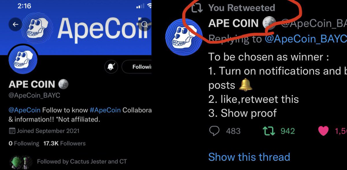MillzyNFT's tweet photo. @ApeCoin_BAYC Yo 🥵 https://t.co/sVGtGFmlVu