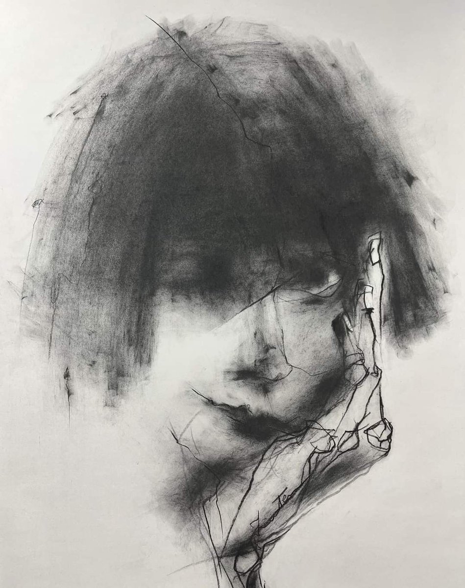 questar1959rep1's tweet photo. Ter Ars Zawitkowski
“we exist in moments,nothing more “- found
Charcoal on paper,28”x22”(71cm x 56cm)
#moments #existence #havepassione #portrait #makeartdaily #womanartist #charcoalart #chicagoartgallery #artistsonfacebook #makearteveryday #makeartnotwar #love https://t.co/km0vpm2nZT