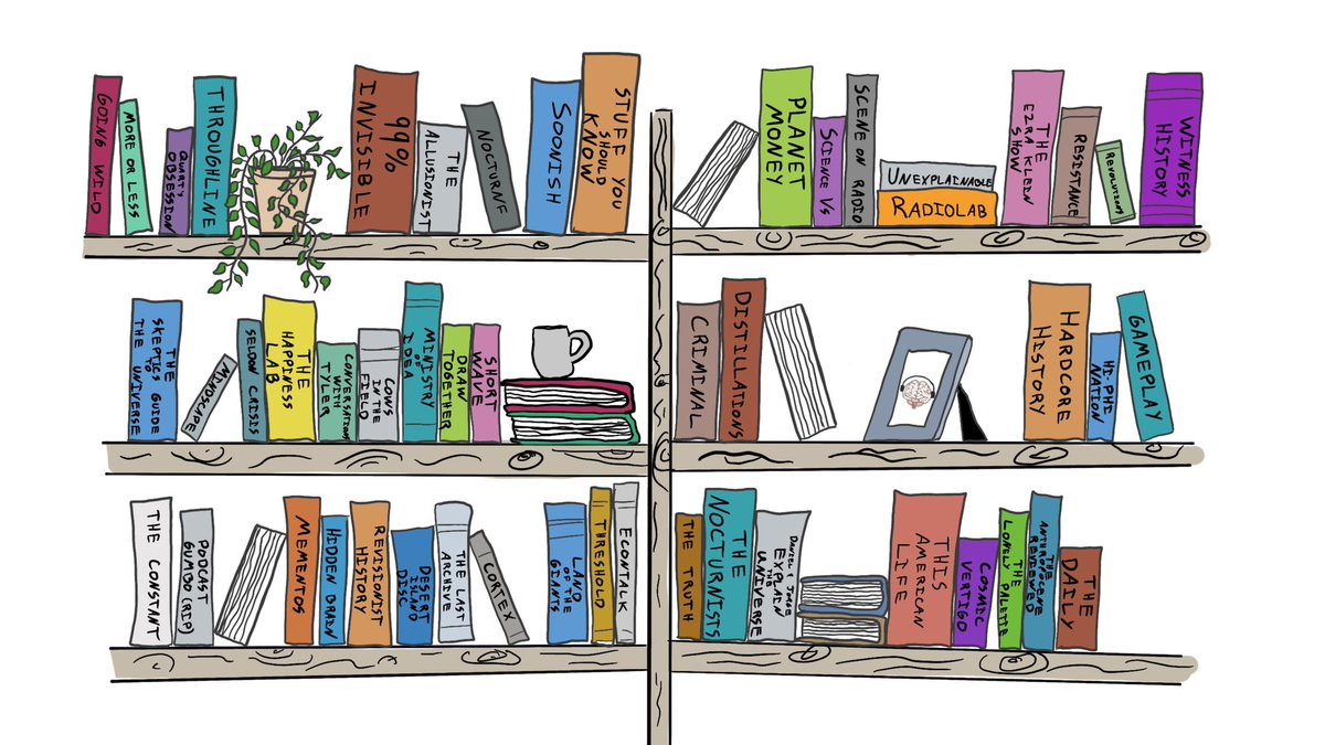 erikthejones's tweet photo. 2. How cool would it be to be able to show off your “podcast bookshelf”? https://t.co/kOQt9k6GaX