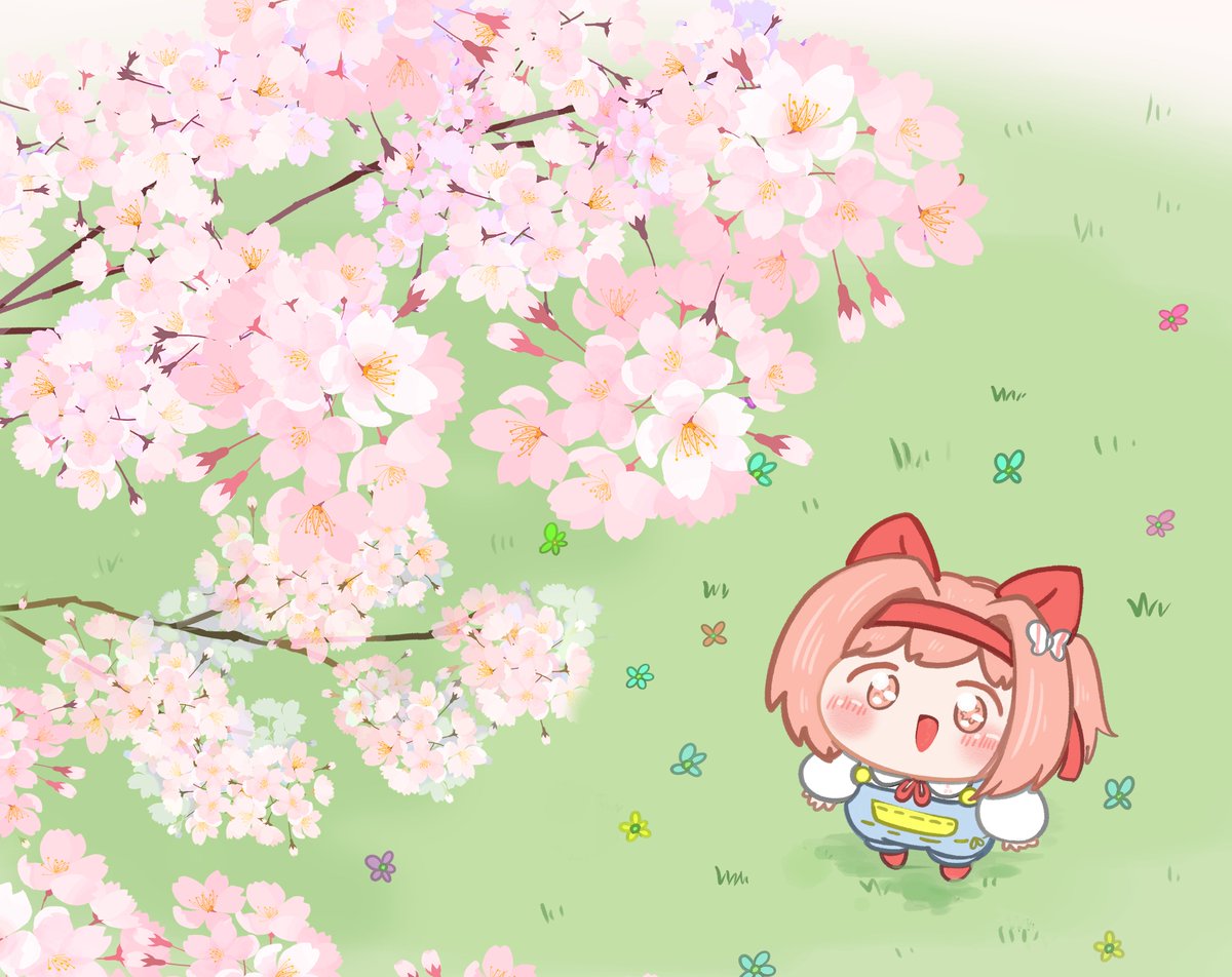 haru urara (umamusume) 1girl cherry blossoms animal ears horse ears pink hair horse girl solo  illustration images