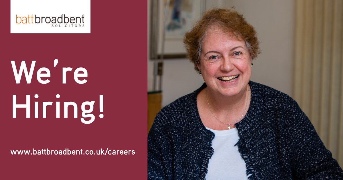 We currently have a selection of career opportunities up on the website.  If you are looking for a new challenge then get in touch. 

battbroadbent.co.uk/careers/