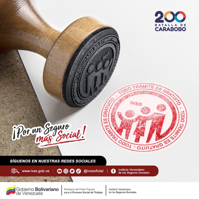 IvssYaracuy's tweet photo. Te recordamos que todos los trámites ante el #IVSS son totalmente gratuitos. #EmprenderJuntos #PorUnSeguroMásSocial @NicolasMaduro @MagaGutierrezV https://t.co/yaku40S9ig