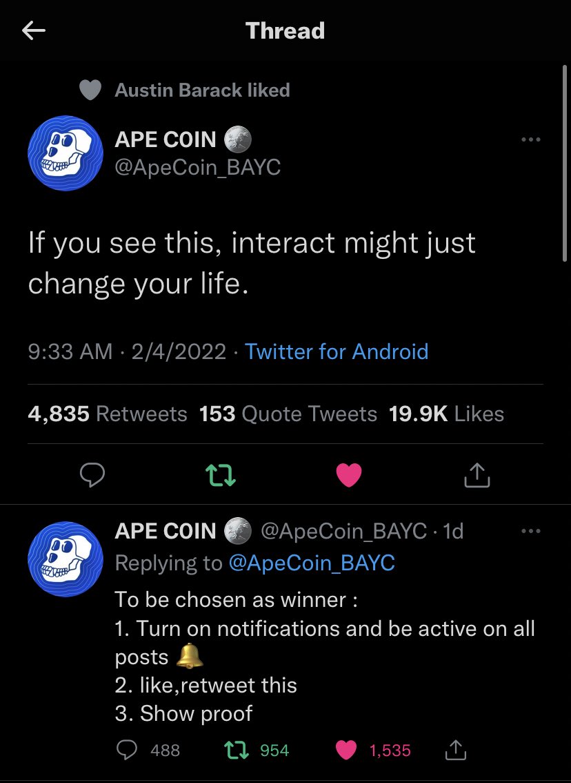 BennyTam17's tweet photo. @ApeCoin_BAYC https://t.co/p7z3mvsaqs