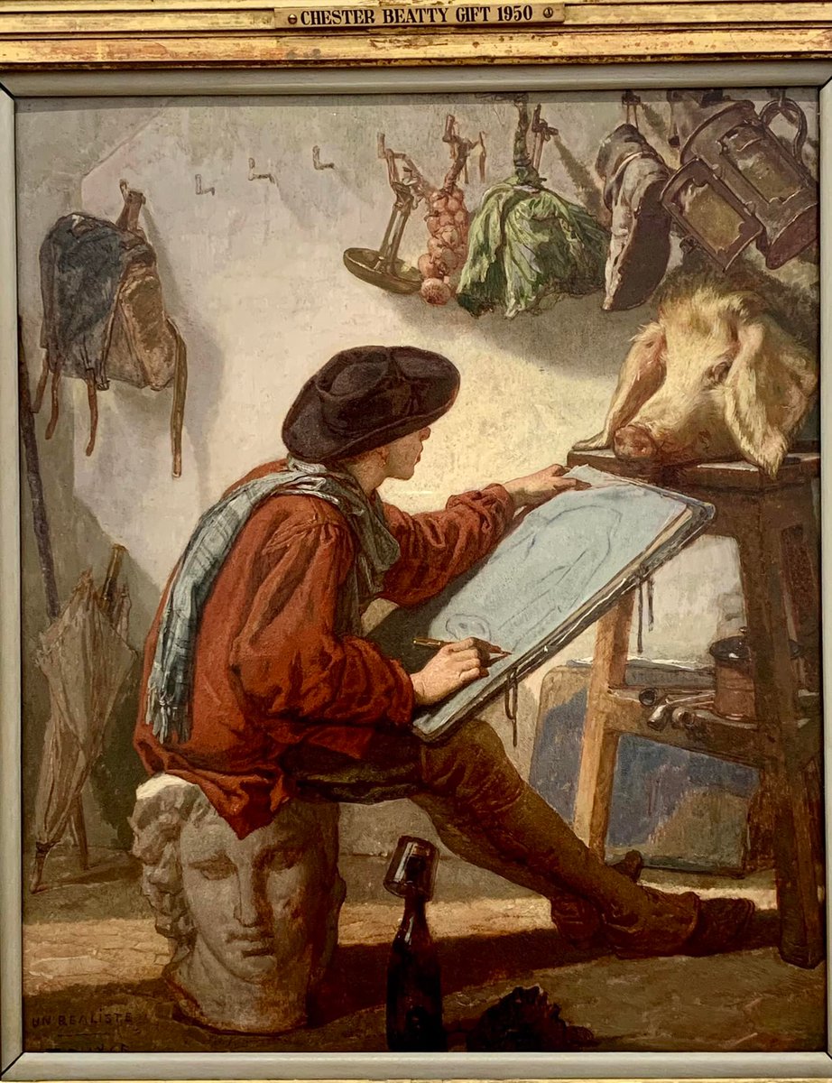 Mweilc's tweet photo. Petit sourire dominical : Thomas Couture, Le peintre réaliste, 1865. T. 56 x 45 cm @NGIreland  @TavolozzaFdn https://t.co/7XndnfRn4n