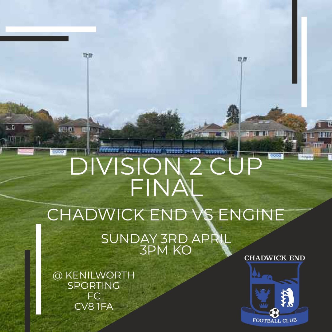 FcKenilworth's tweet photo. Congratulations to @FcChadwick. 2-1 winners today against the Engine Inn Kenilworth at Gypsy Lane. Thank you everyone who came today and we were honoured to host the Division 2 Cup Final. https://t.co/K7itUde13V