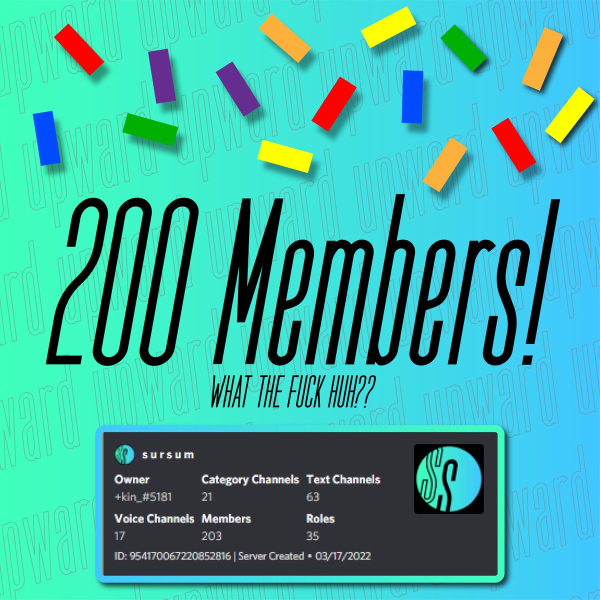 sursum_osu's tweet photo. It has been less than a week since we've hit 100 members, and impressively now, that's doubled!
No amount of thanks could help show the appreciation we have for this kind of growth!
Thanks!
#osu #osumapping #sursumosu https://t.co/sKiv29LuQ2