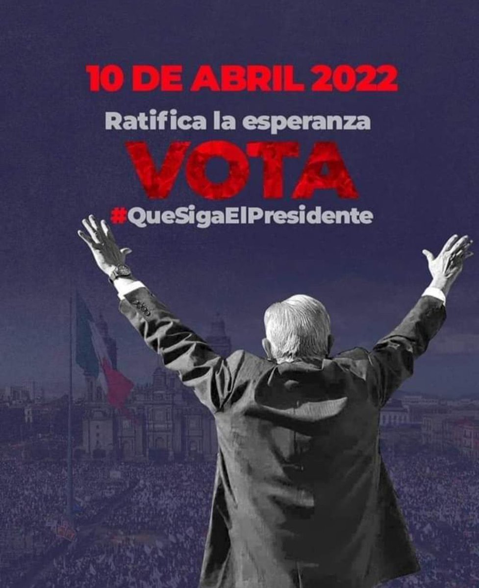 Para mi ha sido, es y será siempre #UnHonorEstarConObrador y justamente por eso, dentro de una semana saldré a refrendar: #QueSigaAMLO
#QueSigaElPresidente
#QueSigaLaTransformación 
#QueSigaLaDemocracia
¡Los invito a ejercer su voto el próximo 10 de abril!
#RevocaciónDeMandatoVa