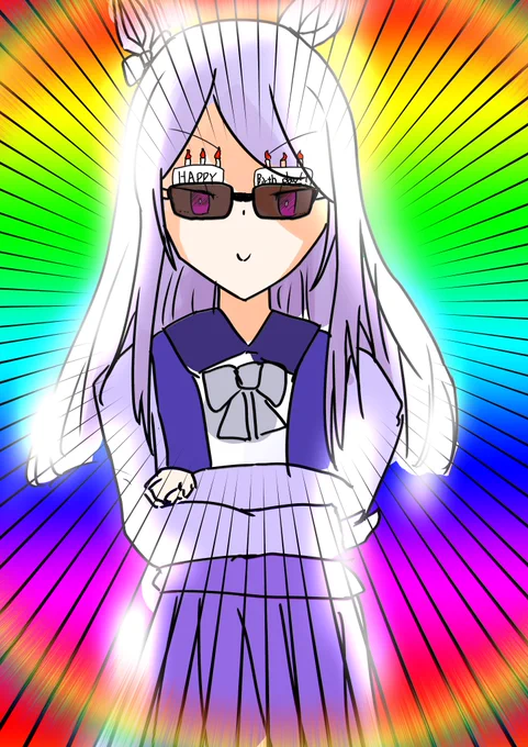 時間無いし体調崩してるから遅れちまった...!マックちゃん誕おめ! #メジロマックイーン誕生祭2022  #メジロマックイーン 