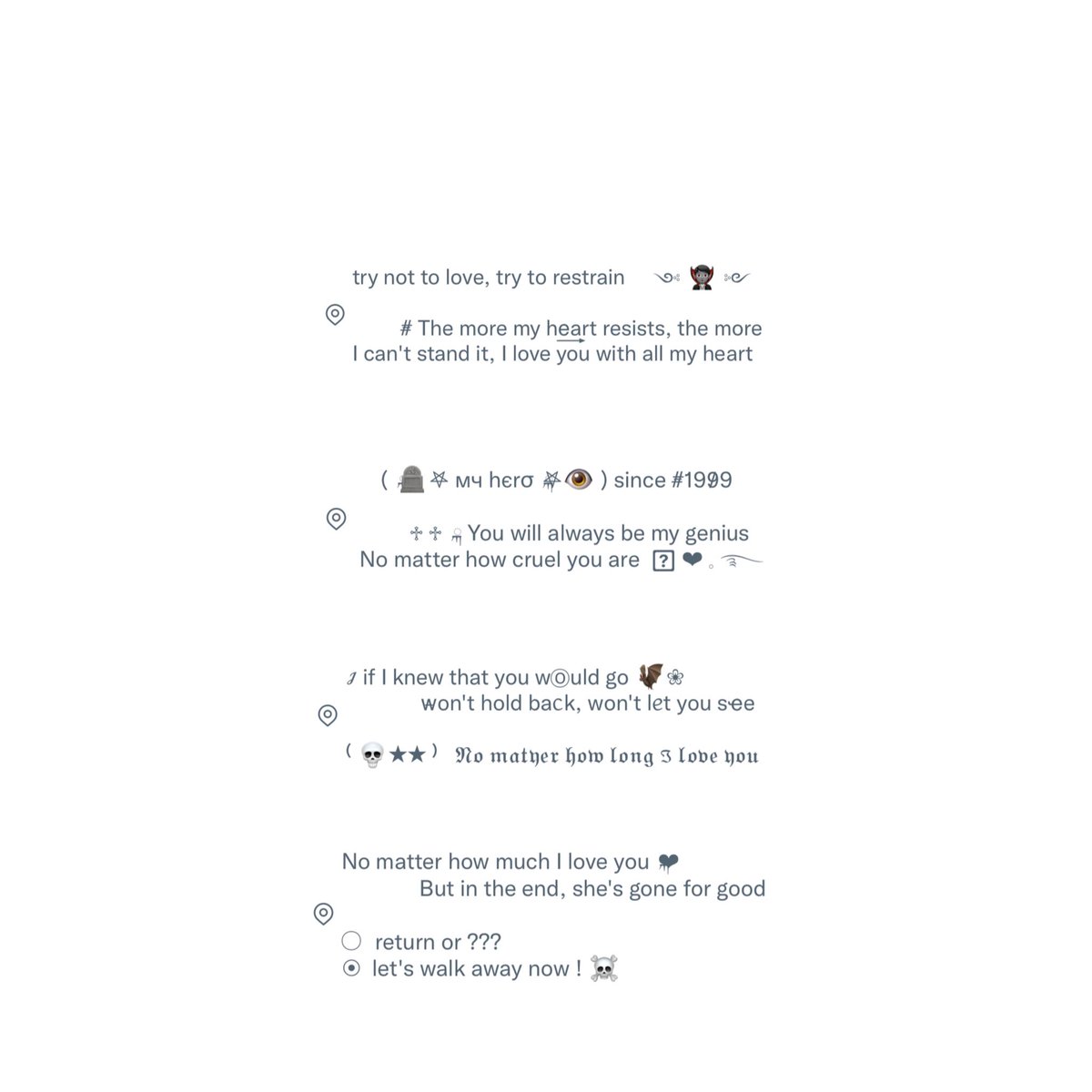 from location 

1 work / 3 baht ♱ all / 12 baht

- mention 1 / 2 / 3 / 4 / all
- mention until close

#ฟอร์มไบโอ #ฟอร์มโลเคชั่น #ไบโอปาทู #ร้านฟอร์บอท