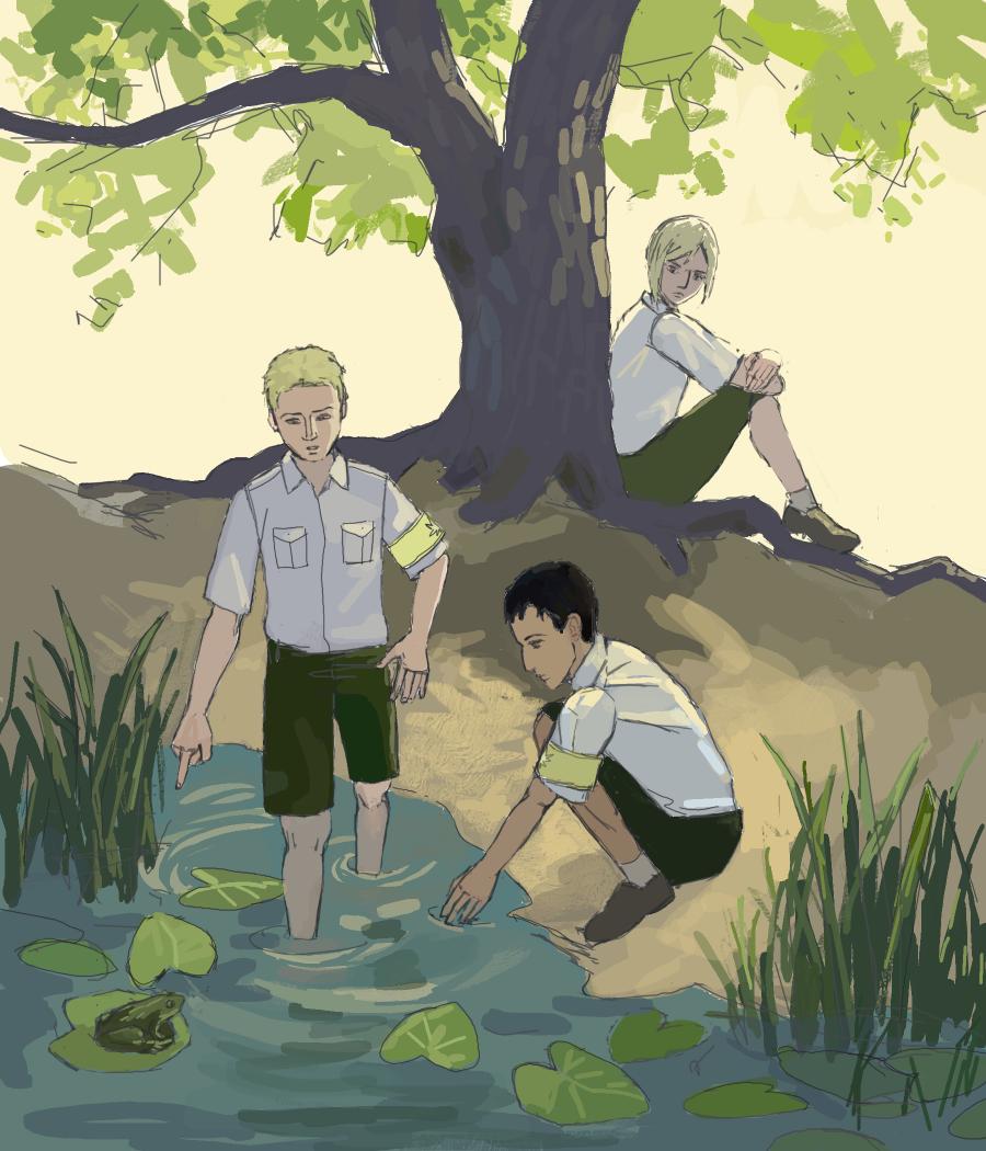 izar4976's tweet photo. #RBAWeek2022 #reinerbraun #bertholdthoover #annieleonhart Day 6: Childhood memories https://t.co/Nul23Q3OOh