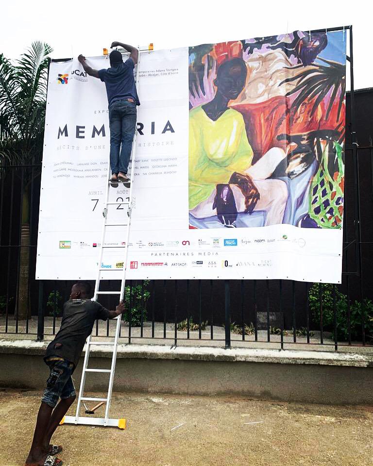 theartmomentum's tweet photo. Memoria: récits d’une autre Histoire Abidjan #JoanaChoumali #LaFalaiseDion #EnamGbewonyo #SellyRabyKane #GosetteLubondo #MarieClaireMessoumaManlanbien #CarineMansan #RachelMarsil #GeorginaMaxim #TuliMekondjo #MyriamMihindou #JosèfaNtjam #ValérieOka #NaChainkuaReindorf #groupshow https://t.co/EEDfwdm3Kr