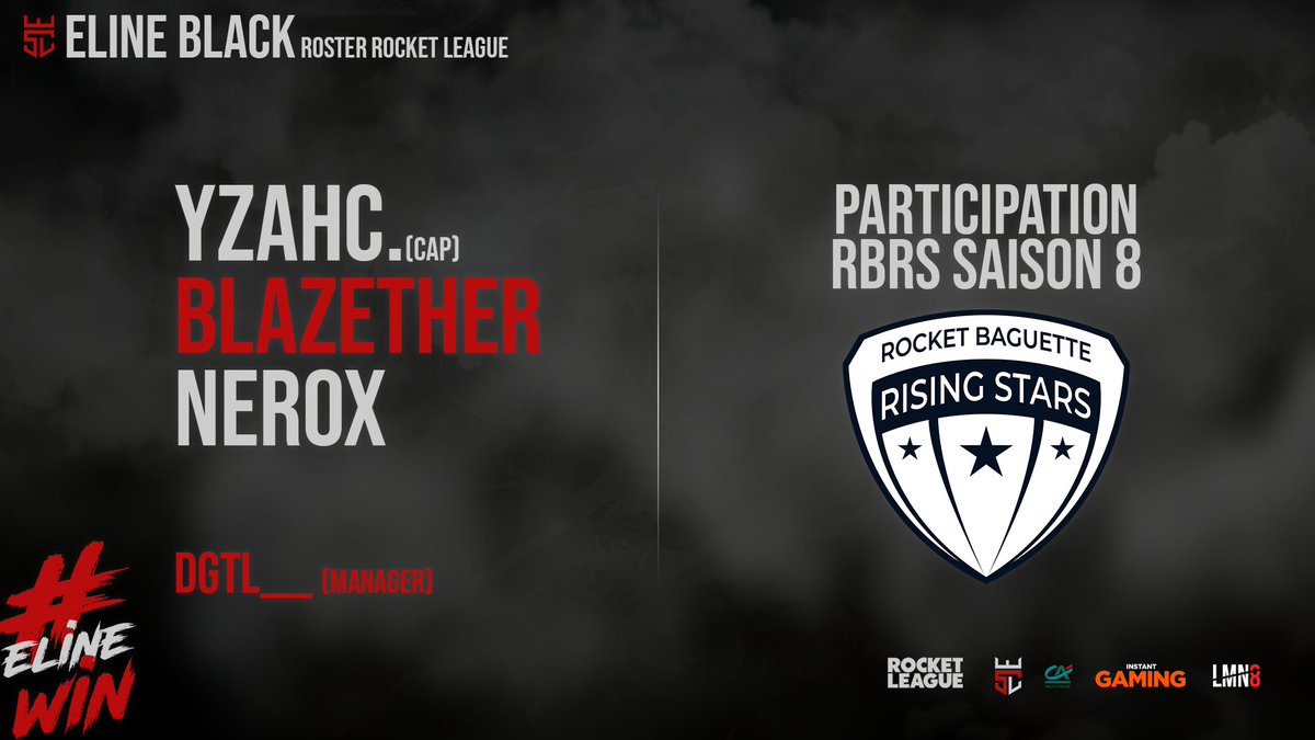 Et voici la petite dernière !

La eLine Black composée de Yzach, <a href="/Blazether/">Blazether</a> et Nerox.

Ils auront à cœur de vous montrer l'étendu de leur talent dans ces RBRS by <a href="/RocketBaguette/">Rocket Baguette</a>