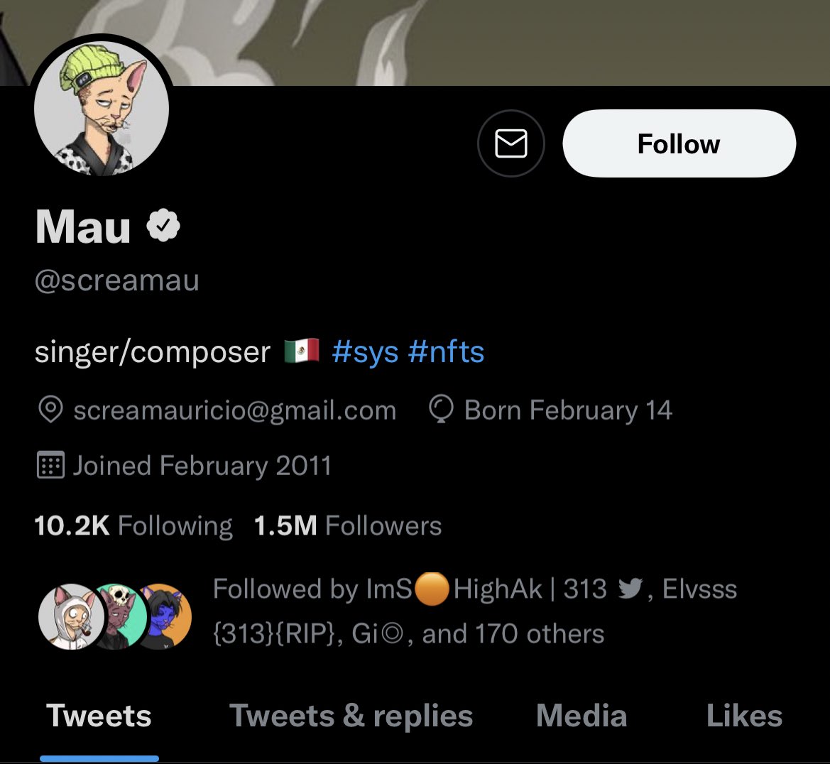 Another cet just joined us and has 1.5 million followers 🤌💪🤯🤯 <a href="/screamau/">mau</a> <a href="/CetsOnCreck/">CetsOnCreck is now CETS</a> 
Also has a cet pfp 🤌‼️

#cetsoncreck #cetsfollowcets