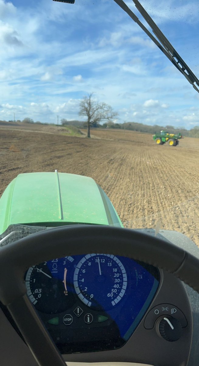 Nice to be back out rolling the spring barley to ensure a good soil to seed contact.