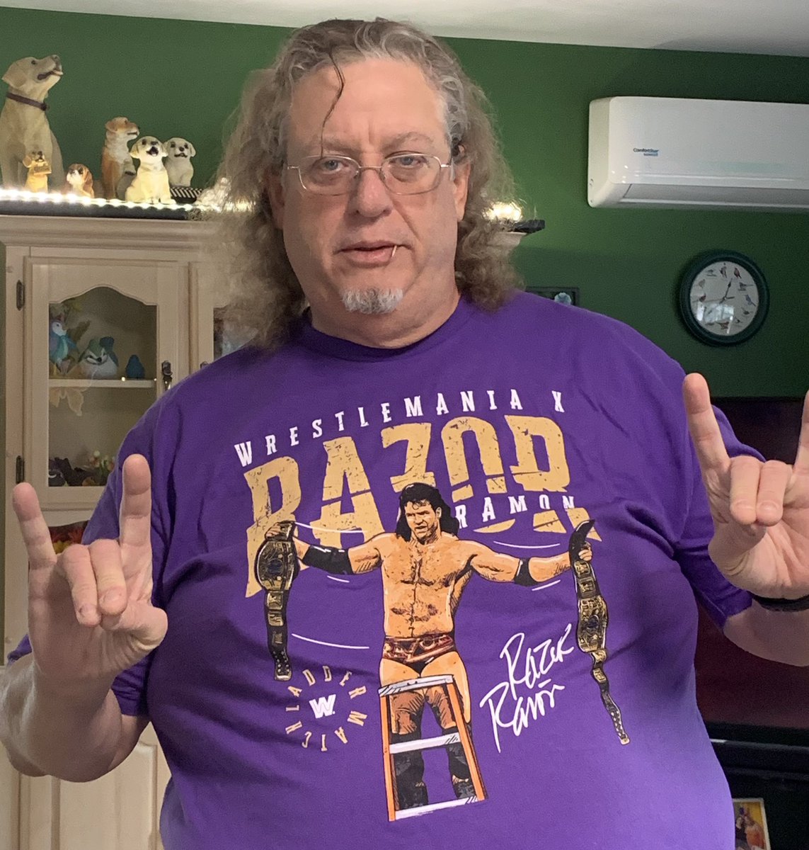 MongrovianMike's tweet photo. Last Day of #WMTShirtChallenge @BustedOpenRadio with @davidlagreca1! Iโm going out with a Tribute to Scott Hall๐and one of my favorite #WrestleMania matches! @NationsCorner #HeyYo #SayHelloTotheBadGuy #NationsCornerCrรผe #BustedOpenNation #MPWBangerzOnly #WrestlemaniaWeekend โฑ๏ธ๐ฅ https://t.co/UZcBXmDFgc