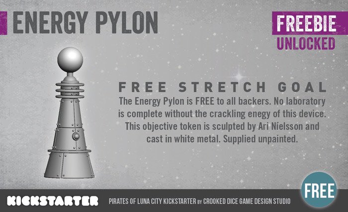 DiceCrooked's tweet photo. ENERGY PYLON UNLOCKED+++ With just 90 minutes left, we have unlocked another stretch goal - the energy pylon! Itβs not to late to join the Kickstarter!
https://t.co/b6dJ47LEiT
#crookeddice #tabletop #lunacity #scifiminiatures #stargrave #kickstarter #pulp #pulpscifi #7tvpulp https://t.co/chqaE4PeCR