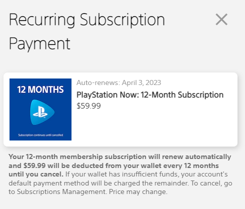 hektar specielt Kategori Wario64 on Twitter: "PlayStation Now 12-month subscription is $59.99 on US  PSN https://t.co/f6Hjq26CFP will convert to PlayStation Plus Premium in  June ($119.99 a year value. includes ~400 PS4/PS5 games and ~340  PS1/PS2/PS3/PSP