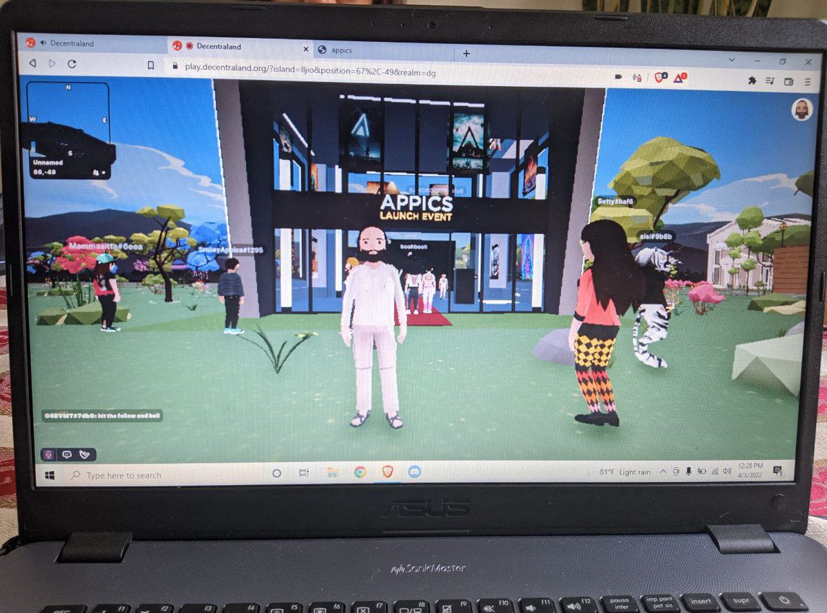 adszn7's tweet photo. We are live now on @decentraland 🎉🥳💃🏻🕺🏻 Appics @appics_official launch!!
#appicslaunch #socialdapp https://t.co/Uf3RsvQibC