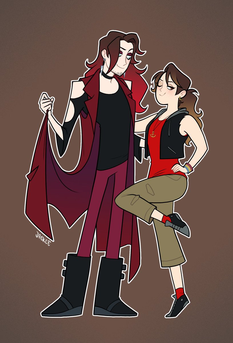 Jackce's tweet photo. My #CloneHighOC Walt, and me swapping clothes 👀
#CloneHigh #digitalart #clothswap https://t.co/gOmcL55fWB