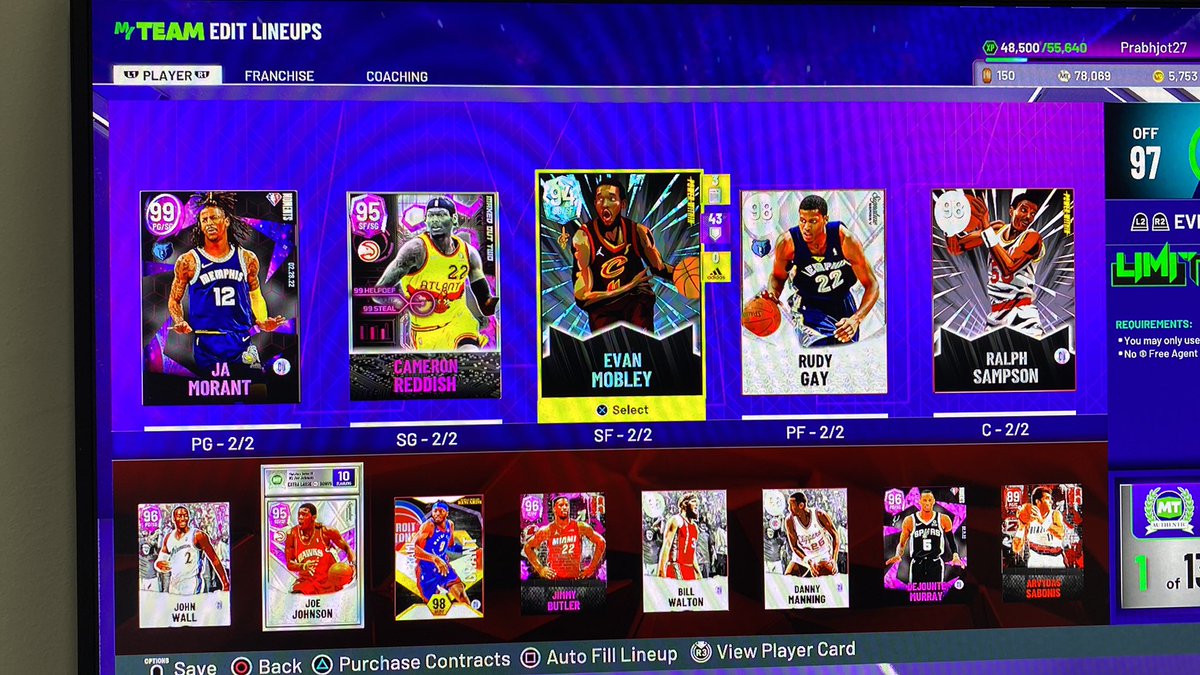Nathan71963167's tweet photo. @DBGyt_ NMS on current gen I have about   80k MT looking to get eddy curry for my backup centre  I run mainly pick and roll or three hunt open to any changes https://t.co/rjznwXtCGk