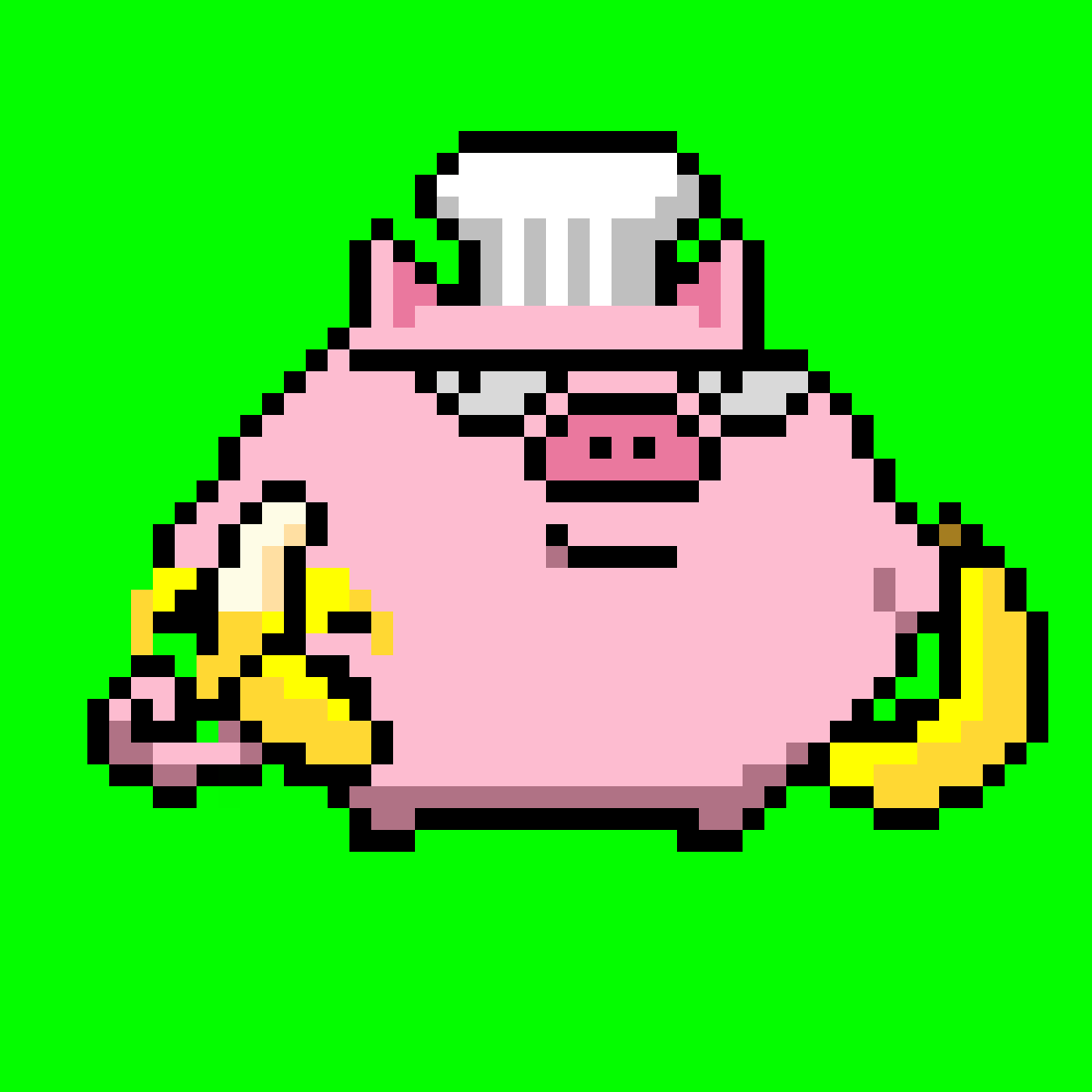 tiagorsda's tweet photo. @PixelPigsNFT My bananas master pig 😂 https://t.co/bckMlGjbmM