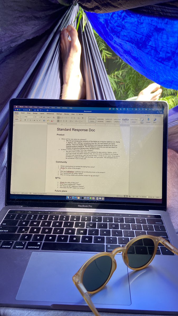 New rule: If I have to work on the weekend, I’m doing it in a hammock