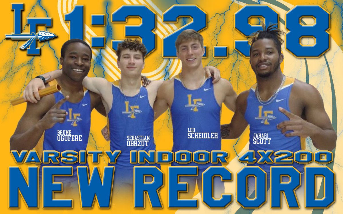 Good friend and former colleague <a href="/HazletonAreaTF/">Hazleton Area Boys Track & Field</a> created this awesome poster for my record setting relay team. I might have to put you on retainer, because it might not be the last record we break this year.