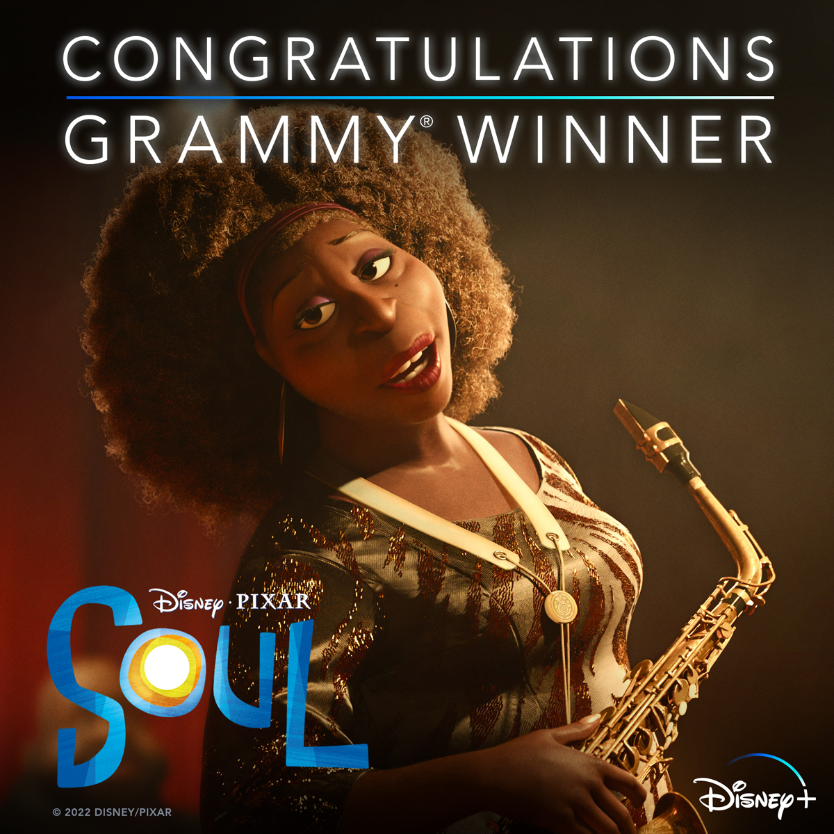 Congratulations to #PixarSoul for Best Score Soundtrack for Visual Media. 🎷