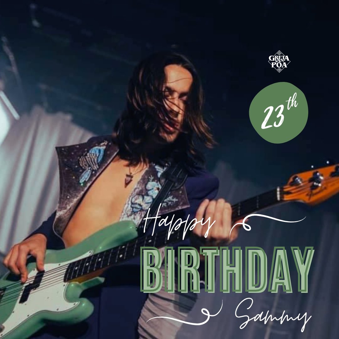 gretavanpoa's tweet photo. Happy birthday Sammy 🥳 #gretavanfleet #sammykiszka https://t.co/W3xPuKlud9