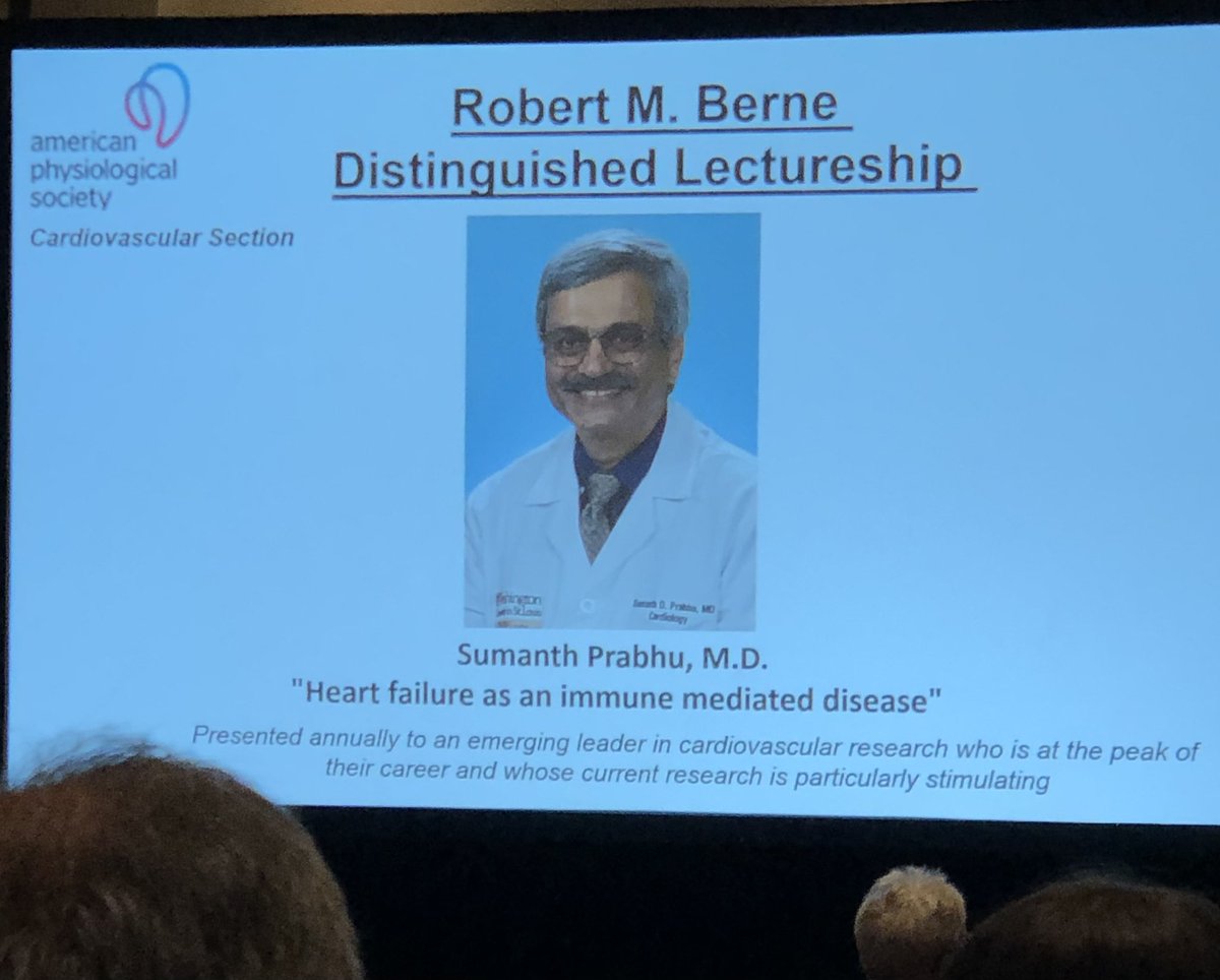 Very honored to deliver the Berne Distinguished Lecture at #EB2022. Thank you @APSCVSection and Dr Michael Sturek for allowing me to share my lab’s work in #cardioimmunology! @WUDeptMedicine