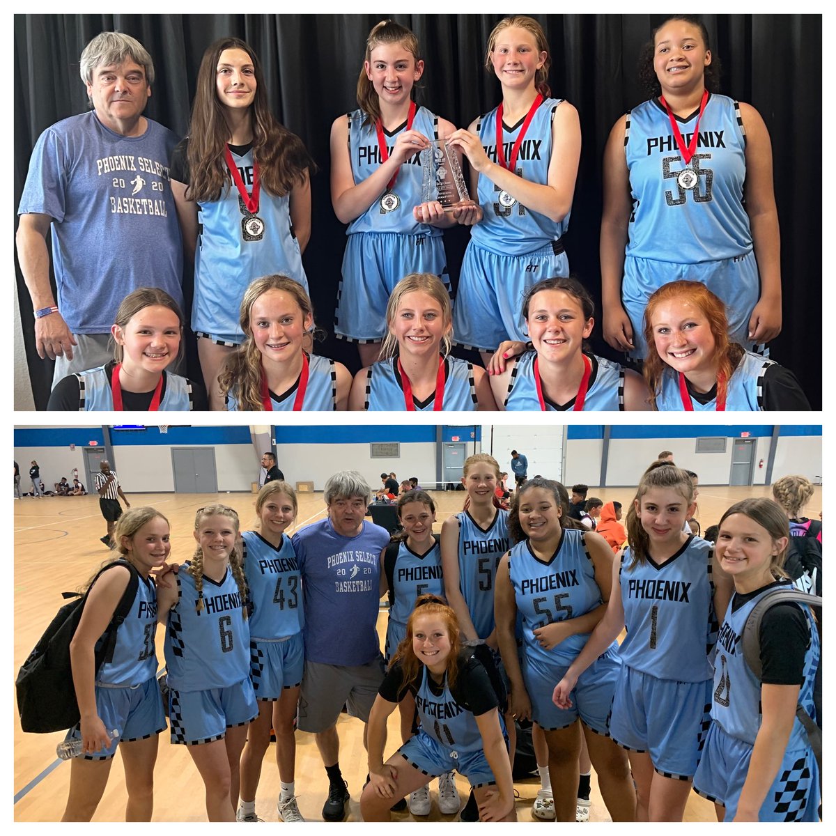 phoenixselect's tweet photo. Phoenix 2027 went 3-0 to win the 8th grade division💪🏀❤️
*21-20 win over CE Elite 2026 White
*50-14 win over Texas Elite Austin Pro Boost 2026
*33-3 win over CTS 2026
Our girls r from Liberty Hill, @GirlsSalado , @LadyRangerBball @JHSLadyCougars Rouse & Round Rock☺️ #allManD https://t.co/undTZn3ikq