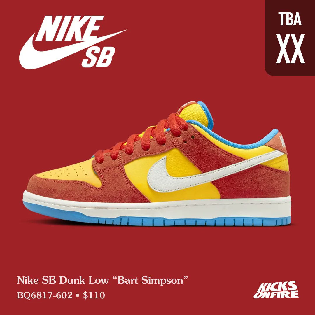 kicksonfire's tweet photo. Would you get these Nike SB Dunk Low “Bart Simpson”
 ? 😎 https://t.co/r67fZe6eh5