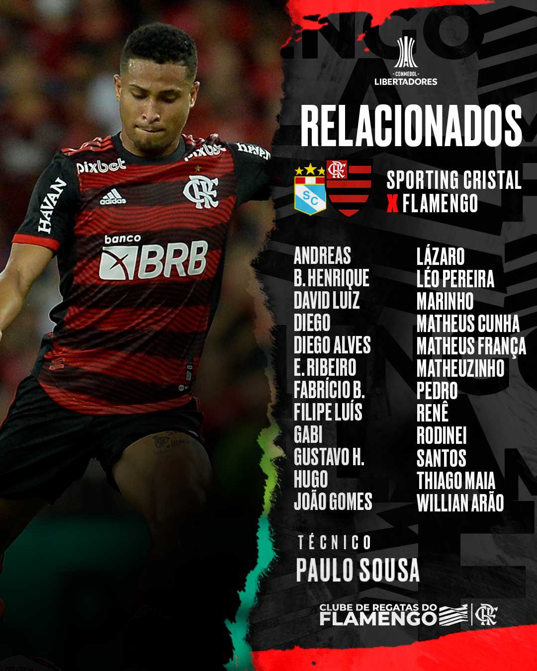 Flamengo x Sporting Cristal: onde assistir à Libertadores nesta