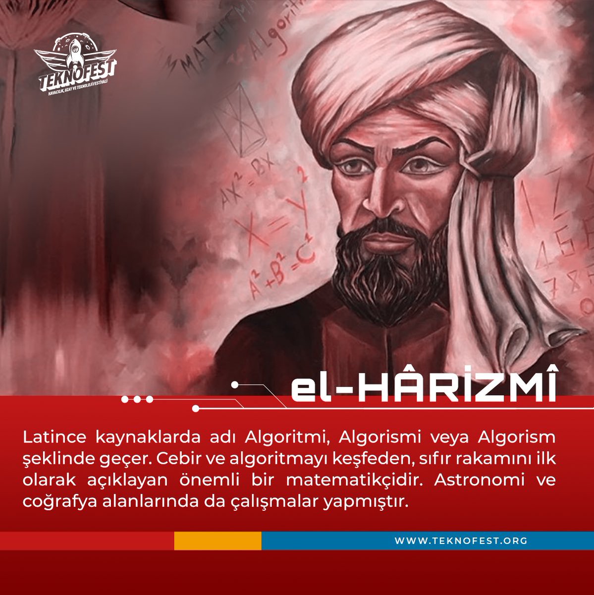 teknofest's tweet photo. #Ramazan boyunca her güne 1 müslüman bilim insanı.

#KöklerdenGöklere: el-Hârizmî https://t.co/I9sQgiiQd3