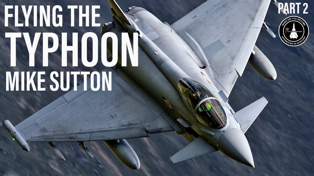 *New Interview*
.@mike_sooty shares what it was like to transition to the Typhoon, creating new tactics with 11 Squadron, flying in combat, talking about his new book “Typhoon” and much more!

Watch here - aircrewinterview.tv/#/mikesutton-t…
