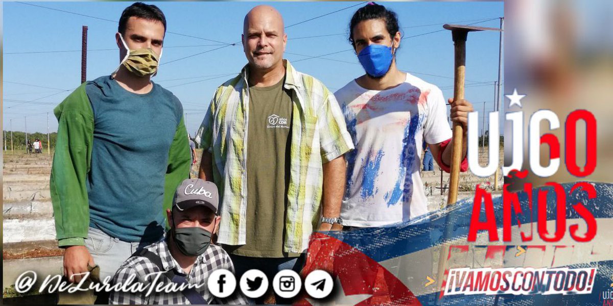 estherapasaez's tweet photo. 🇨🇺 Siempre del lado de los que construyen y aman, los y las dirigentes del @PartidoPCC y la @UJCdeCuba están dando ejemplo hoy al 🌎 de trabajo voluntario junto a su pueblo. 

#VamosConTodo #CubaViveYTrabaja https://t.co/O1GGaYD1qG