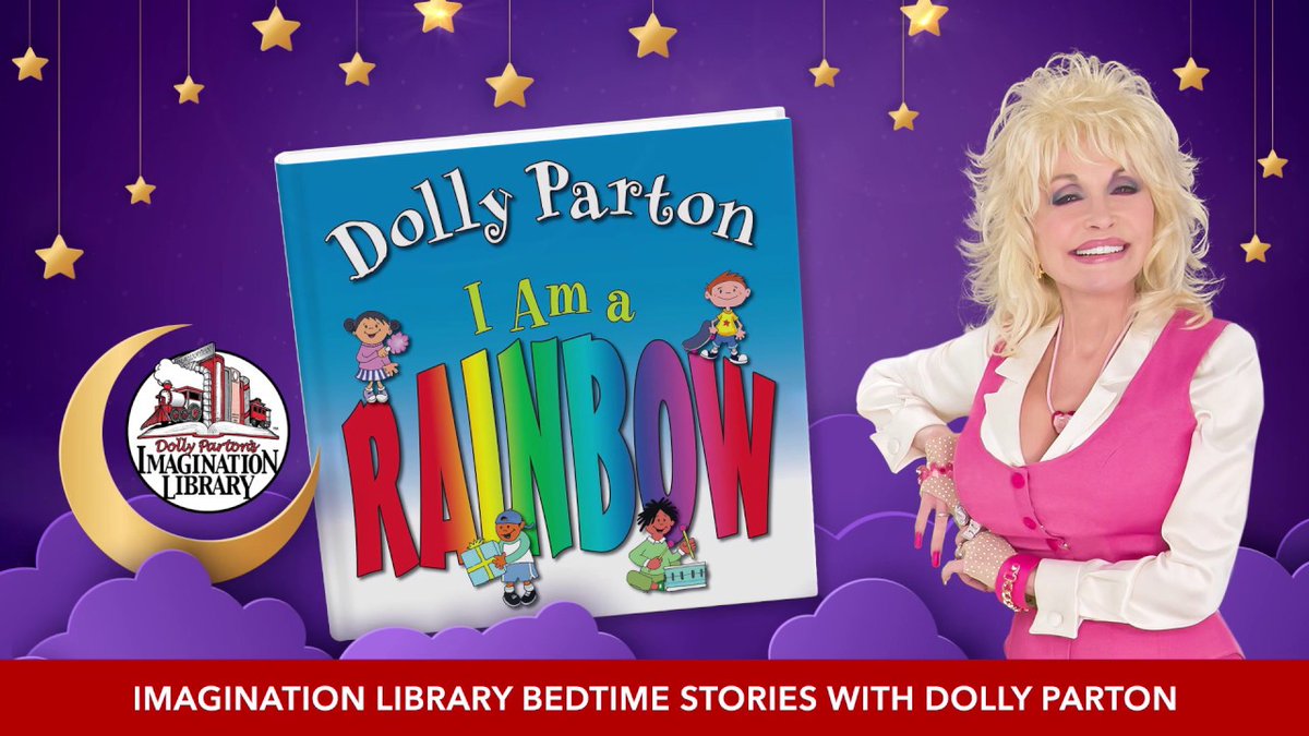 dollyslibrary's tweet photo. In honor of #NationalFindARainbowDay, watch @DollyParton read her book “I Am A Rainbow” in the eighth episode of her read-aloud series, "Goodnight with Dolly!" https://t.co/UQzyZlpdBW https://t.co/M1GRSHrO45