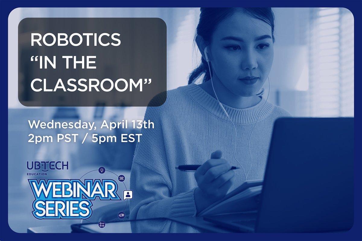 For @ubtechedu's next webinar, we'll be exploring 'Robotics 'In' the Classroom'' and dive into the advantages of using UBTECH Education's robot UKITs in the classroom. Learn more: hubs.li/Q017dZlM0