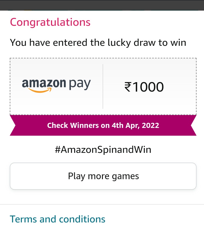 fathirafeeq's tweet photo. @amazonIN
#AmazonQuiz
#AmazonSpinandWin 
#SundayMorning https://t.co/0Z7EFumiln